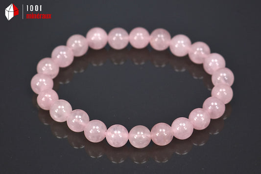 Bracelet minéraux en quartz rose