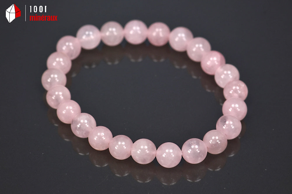 Bracelet minéraux en quartz rose