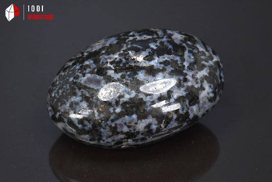 Minéral en galet poli de gabbro bleu de Madagascar