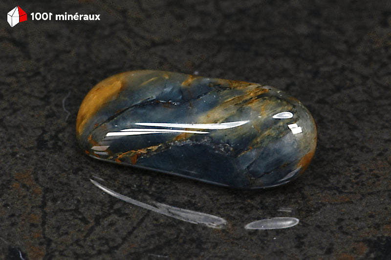 Pietersite polie Namibie - Face bleue chatoyante, fibres Œil de Faucon - 10 g - BN828
