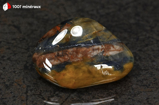 Pietersite polie Namibie - Vue de profil, épaisseur 1,5 cm - 14 g
