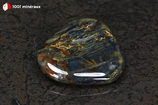 Pietersite polie Namibie - Vue de profil, très plate 0,7 cm d'épaisseur - 17 g
