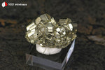Pyrite cristallisée du Pérou (agglomérat de pyritoèdres 4-10 mm) - 31 g / BN912 - Vignette | 1001 minéraux