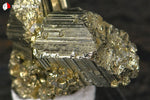 Pyrite cristallisée du Pérou (5 pyritoèdres 5-12 mm, sur socle) - 23 g / BN916 - Vignette | 1001 minéraux