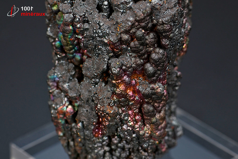 Minéral cristallisé de goethite irisée d'Espagne