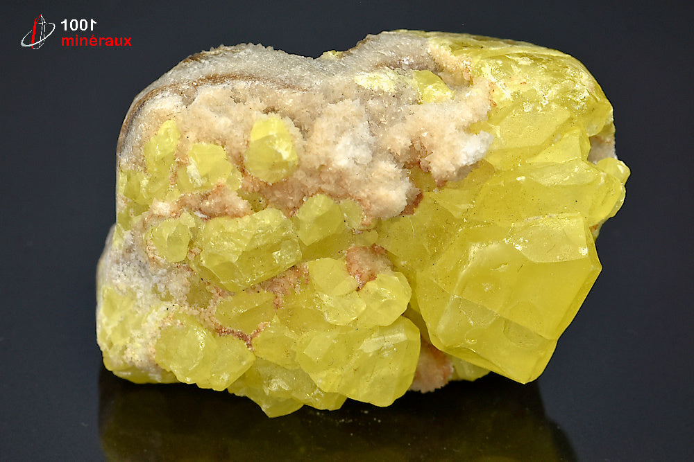 Minéral cristallisé de soufre jaune de Bolivie