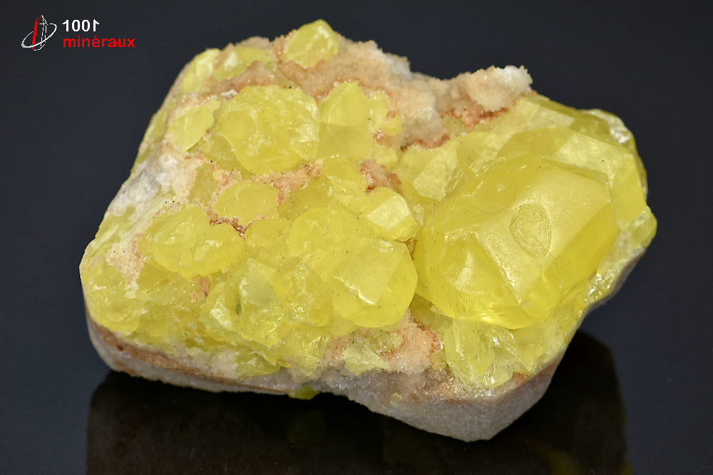 Minéral cristallisé de soufre jaune de Bolivie