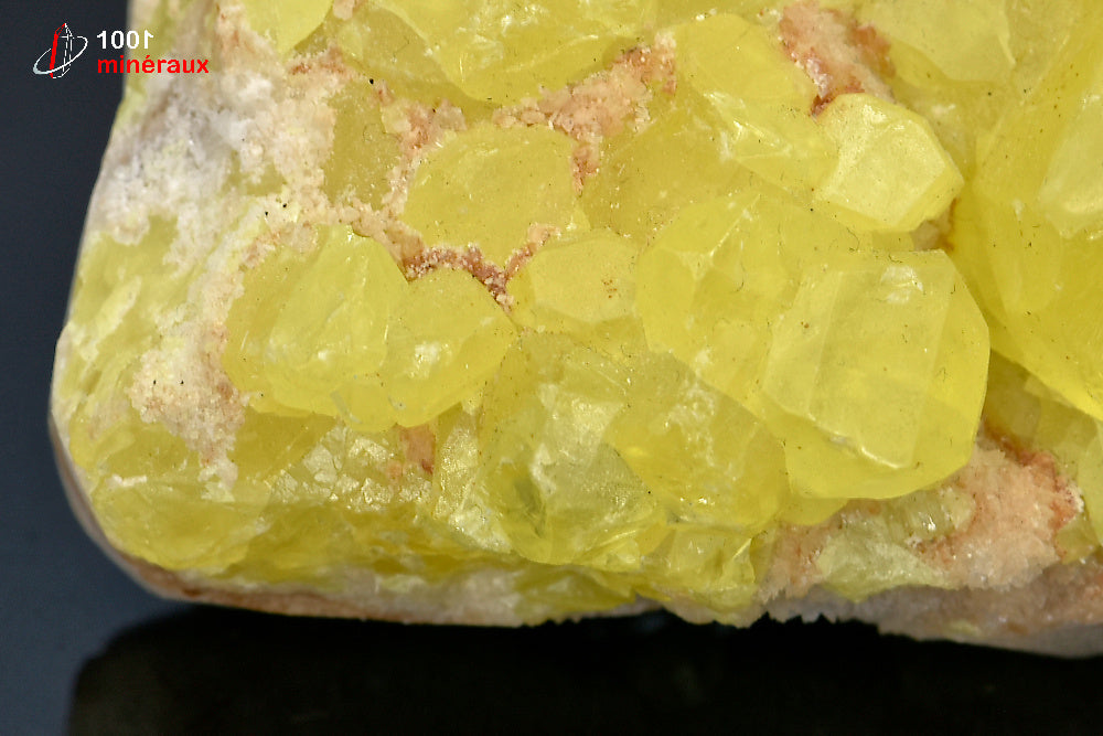 Minéral cristallisé de soufre jaune de Bolivie