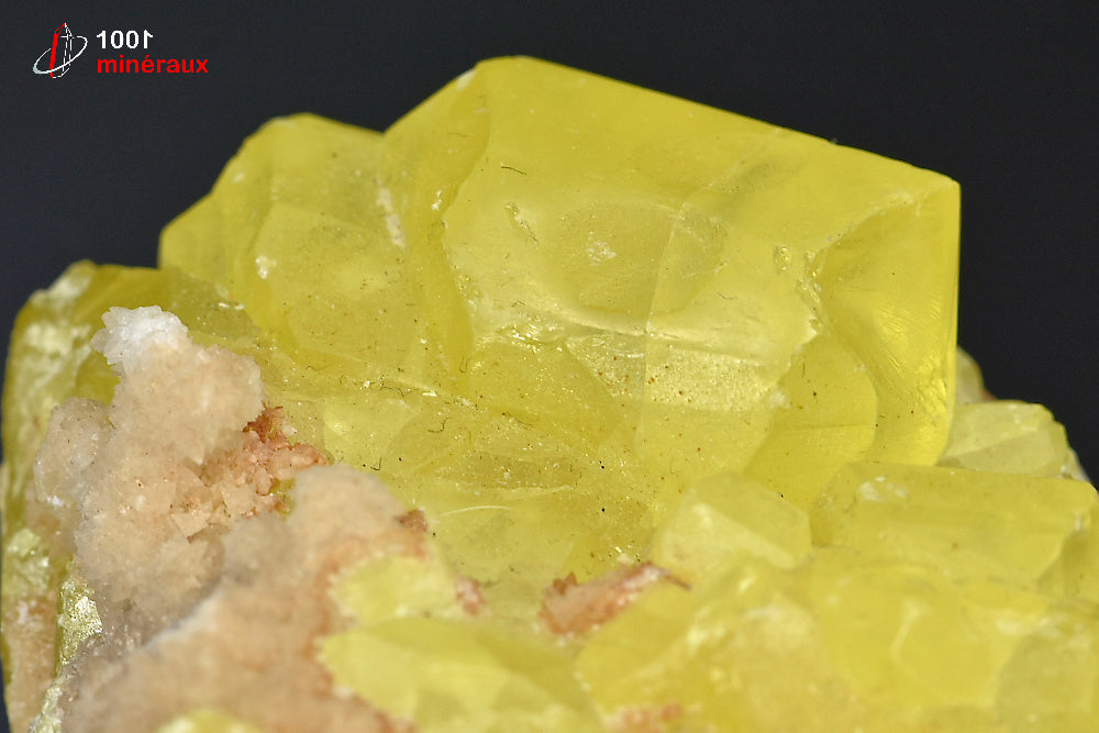 Minéral cristallisé de soufre jaune de Bolivie