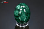 Oeuf en Malachite polie - R.D. Congo - minéraux de décoration 5,4 cm / 182g / BP43 - Vignette | 1001 minéraux