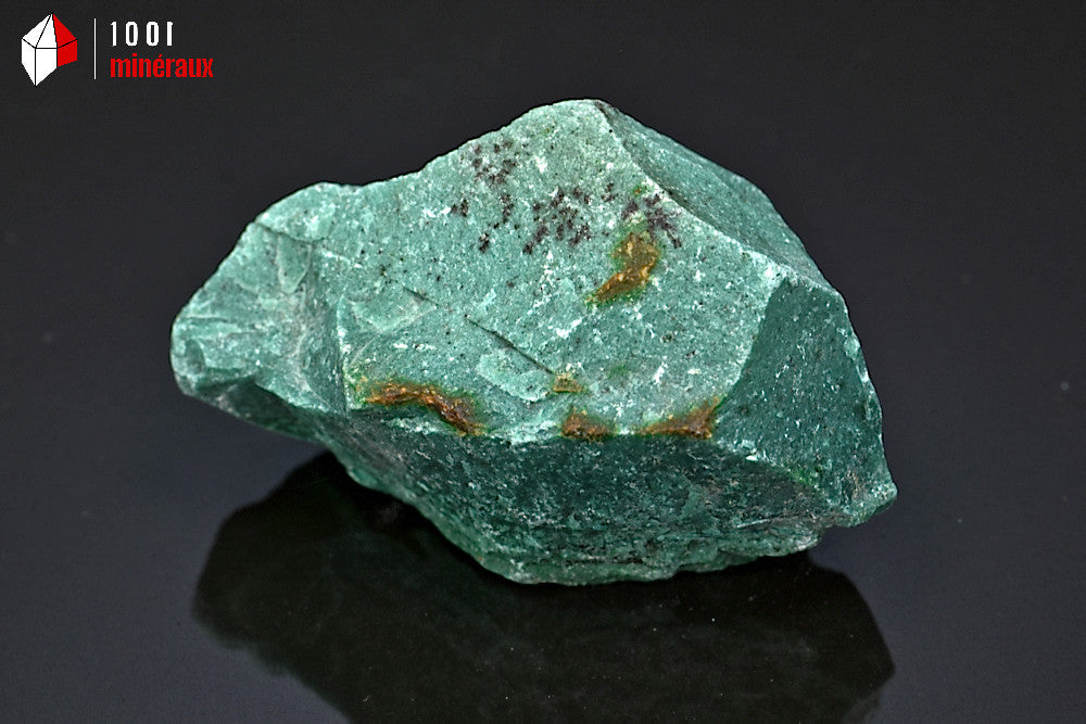Malachite brute du Chili - Bloc aux arêtes marquées, vert émeraude - 105 g - BP701
