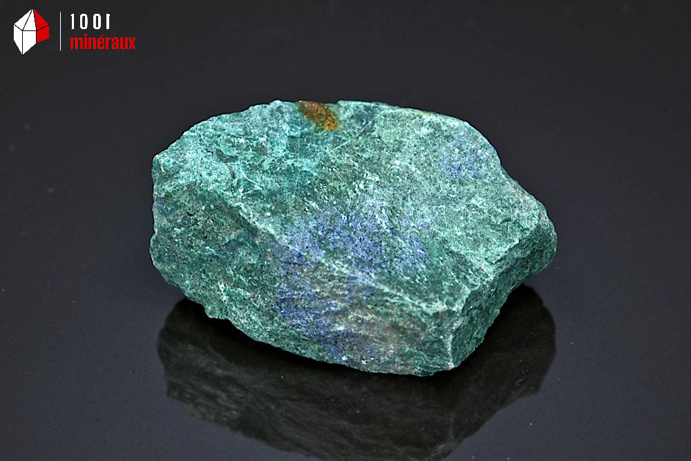 Malachite brute du Chili - Détail du contraste Azurite bleue et Malachite verte - 73 g
