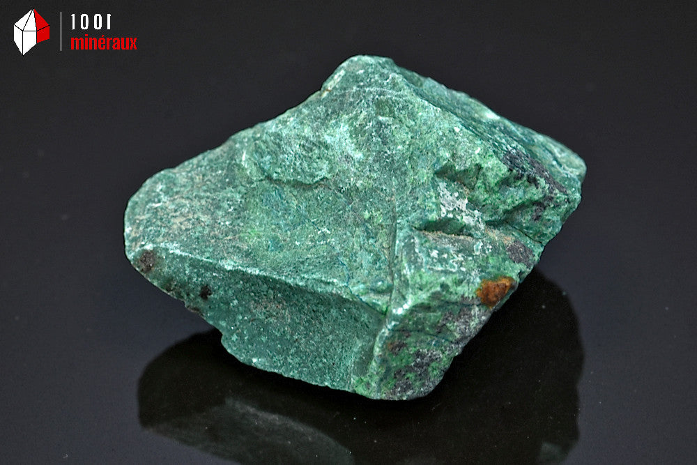 Malachite brute du Chili - Bloc aux arêtes marquées, vert émeraude - 118 g - BP704
