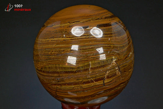 Sphère polie minérale d'œil de tigre d'Afrique du sud