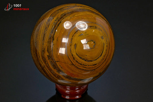 Sphère polie minérale d'œil de tigre d'Afrique du sud