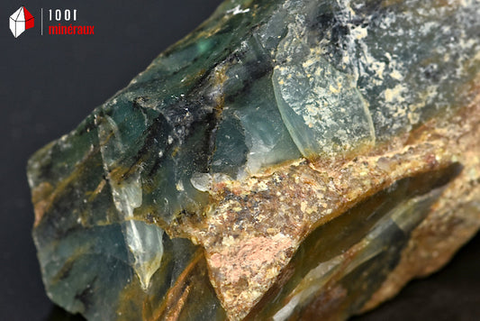 Minéral brut d'opale verte du Pérou