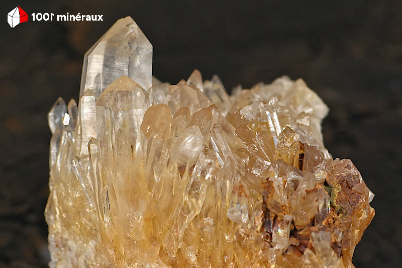 Cristal de roche de France - Détail de la transparence et des faces cristallines - 145 g - BQ93
