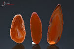 Lot de 3 tranches d'Agate naturelle - Brésil - minéraux bruts 7,6 à 5,9 cm / 35 g / Lot3AZ44 - Vignette | 1001 minéraux