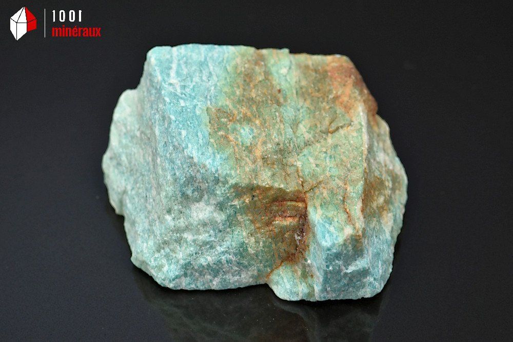 Amazonite brute turquoise et bleue du Brésil