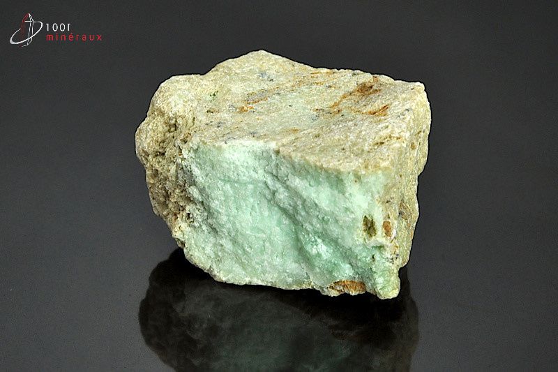 Minéral brut de chrysoprase vert du Brésil