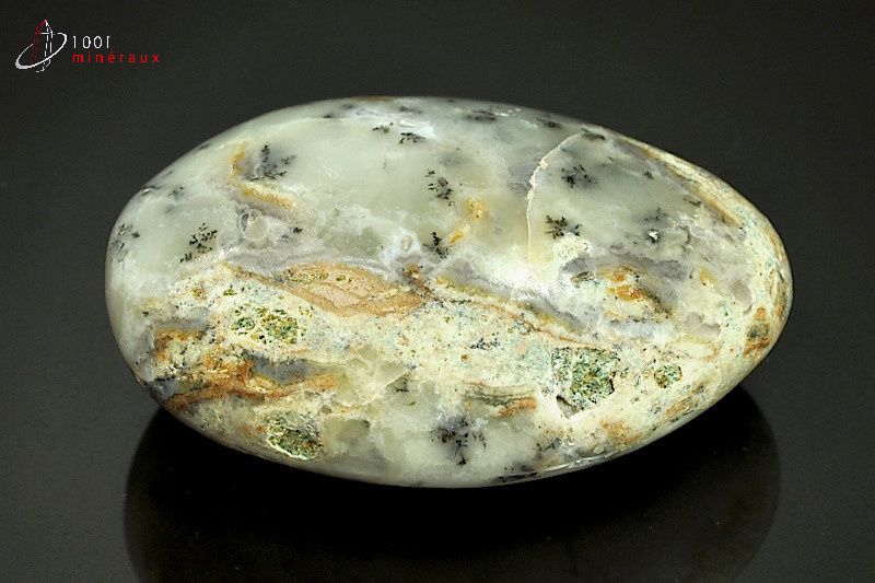 Minéral poli d'opale à dendrites de Madagascar