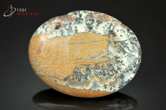 Minéral poli de jaspe mokaïte du Maroc