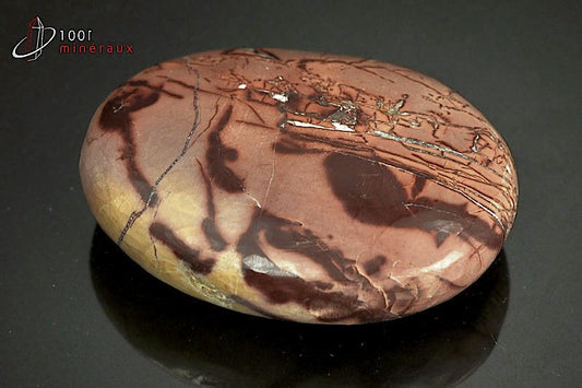 Minéral poli de jaspe mokaïte d'Afrique du sud