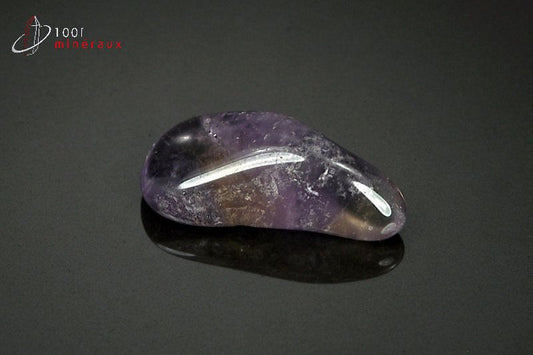 Minéral d'améthrine polie violette et orange du Brésil