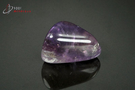 Minéral d'améthrine polie violette et orange du Brésil