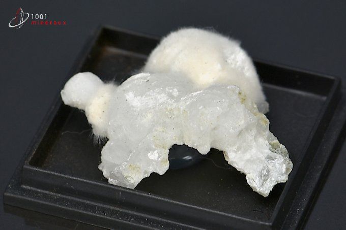 Okénite sur Prehnite - Inde - minéraux à cristaux 3,5 cm / 6g / AY853