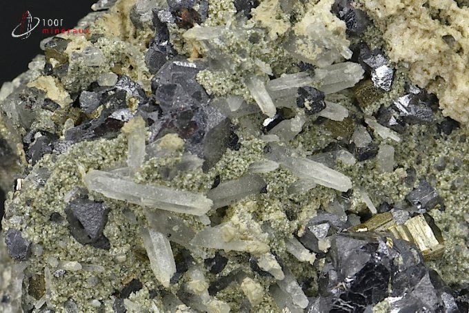 galene pyrite quartz mineraux