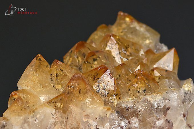 Citrine cristallisée - Brésil - minéraux à cristaux 8,4 cm / 254g / BA97