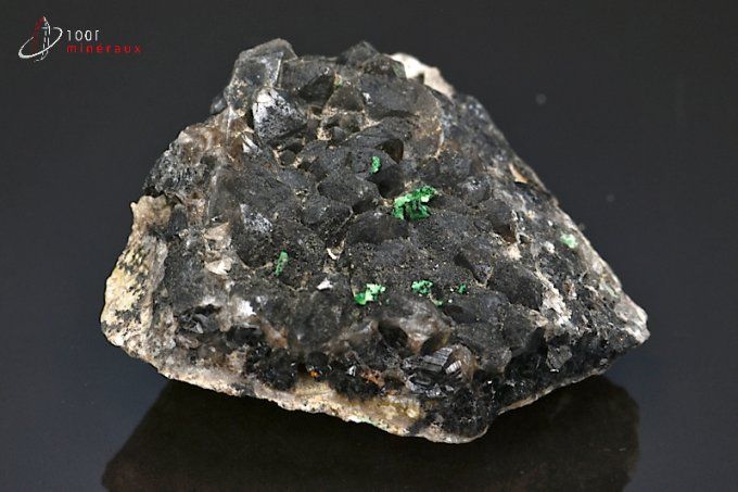 quartz-morion-torbernite-mineraux