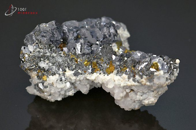 galene-chalcopyrite-calcite-mineraux-cristaux